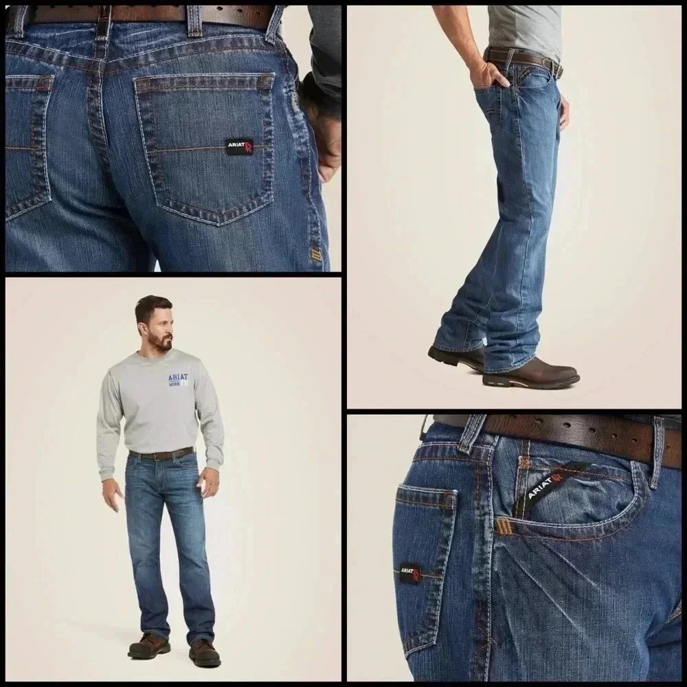 Ariat Work Flame Resistant M3 Loose Fit Straight Leg CAT 2 Jeans Size 48/32 New!